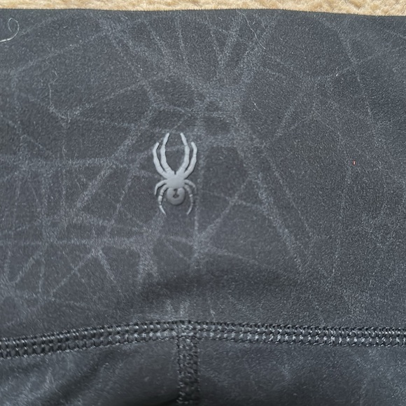 Spyder Active Leggings Womens Small Black Pants Gym Yoga Waist Compression EUC - Picture 10 of 10